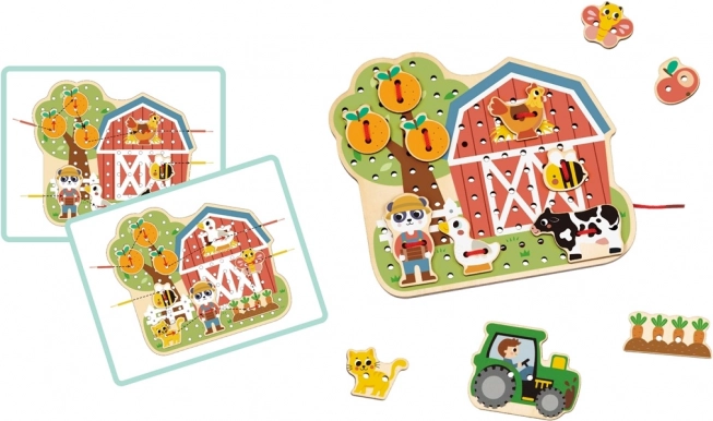 Gioco di infilatura Fattoria 2Kids Toys