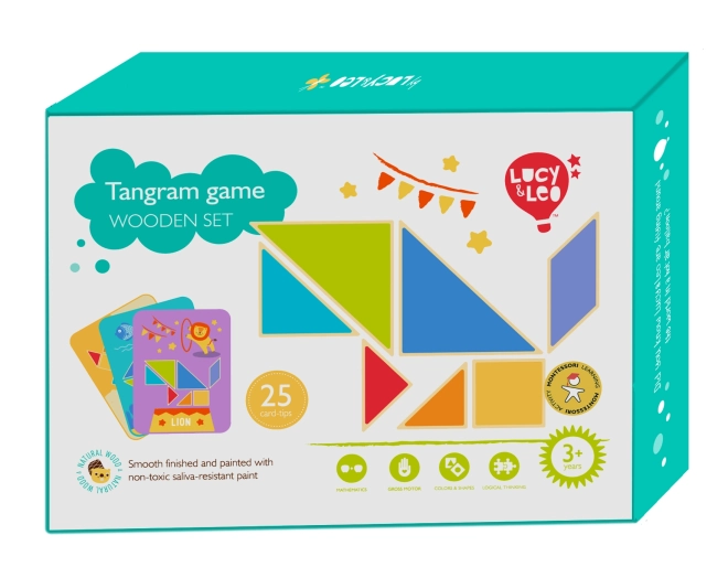 Gioco di logica in legno Lucy & Leo Tangram