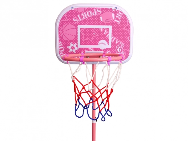 Canestro da basket per bambini da giardino rosa