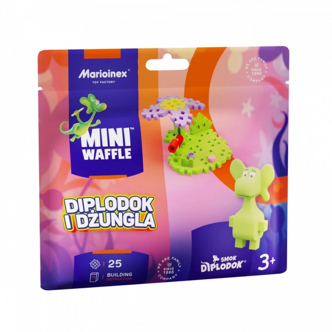 Mini Waffle con Diplodocus e giungla