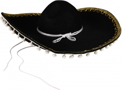 Sombrero messicano nero per adulti