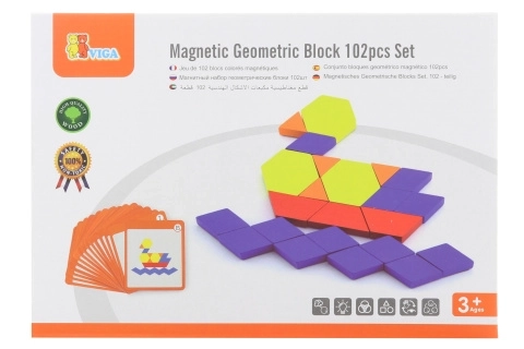 Puzzle magnetico con forme geometriche