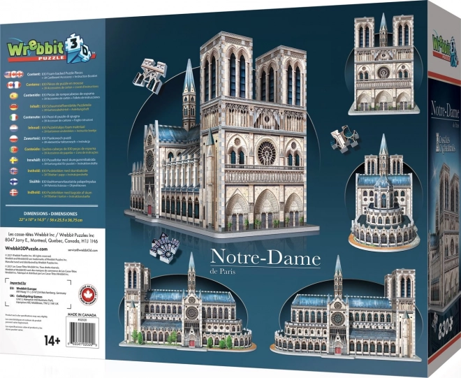 Puzzle 3D Cattedrale di Notre-Dame