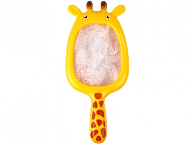 Set da bagno animali gommosi con rete giraffa