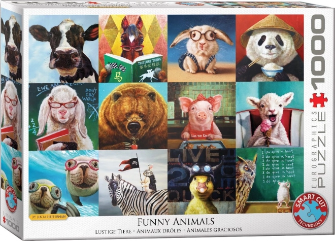 EUROGRAPHICS Puzzle Animali Divertenti 1000 Pezzi