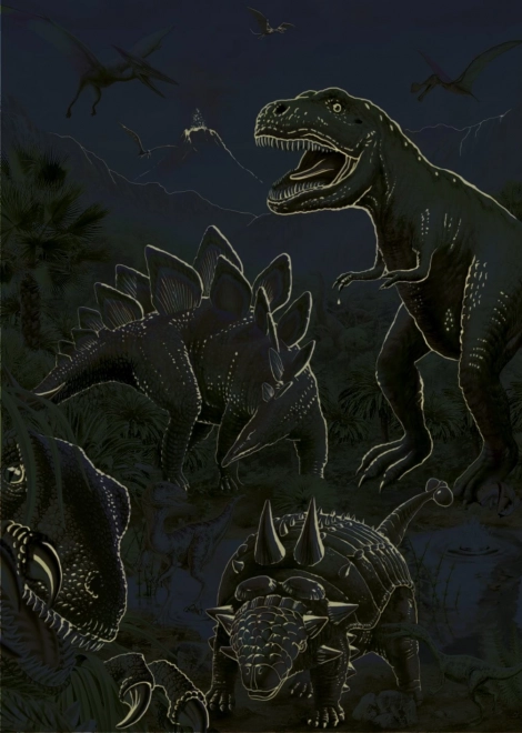 Puzzle luminoso mondo dei dinosauri 100 XL pezzi