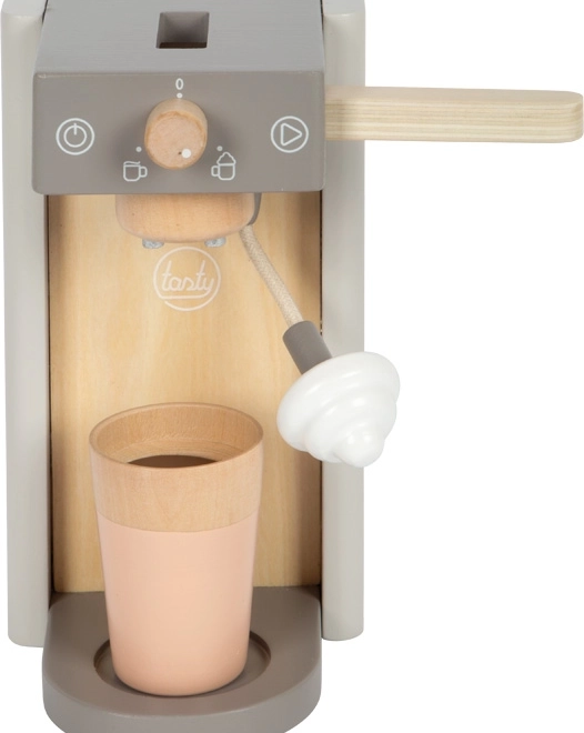 Macchina da caffè in legno Small Foot con accessori Tasty grigio