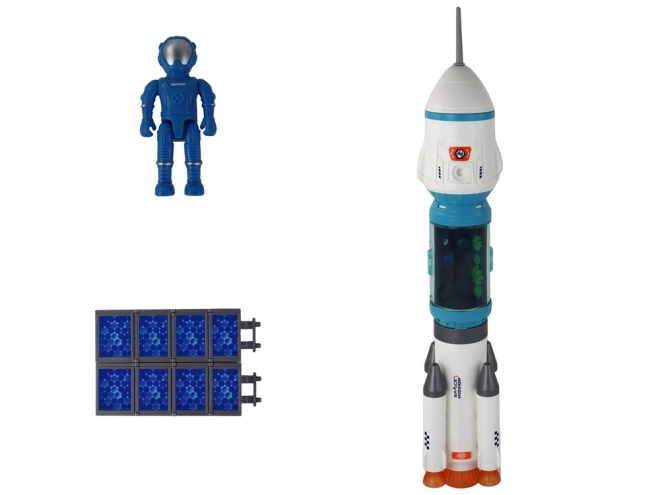 Set astronautico con razzo sonoro e luminoso