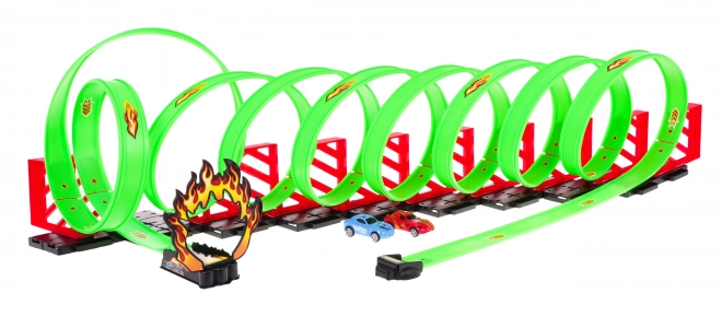 Pista Extreme per Bambini con Loop 360 Gradi e Due Auto da Corsa