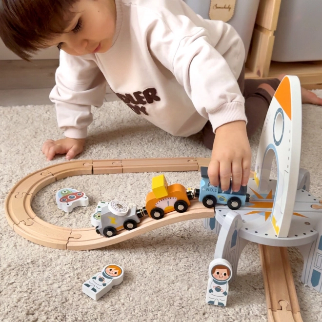 Trenino Spaziale in Legno di Tooky Toy