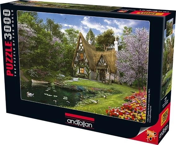 Puzzle Primavera Cottage sul Lago 3000 Pezzi