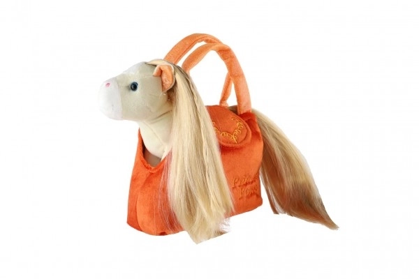 Unicorno in Borsetta Arancione di Peluche