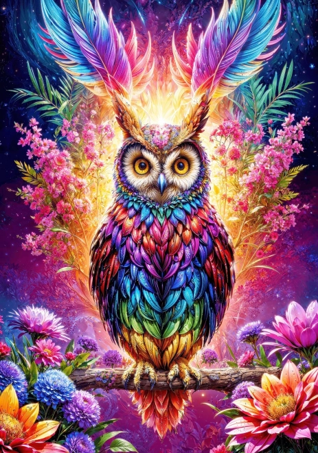 Puzzle Gufo al Neon 3000 Pezzi