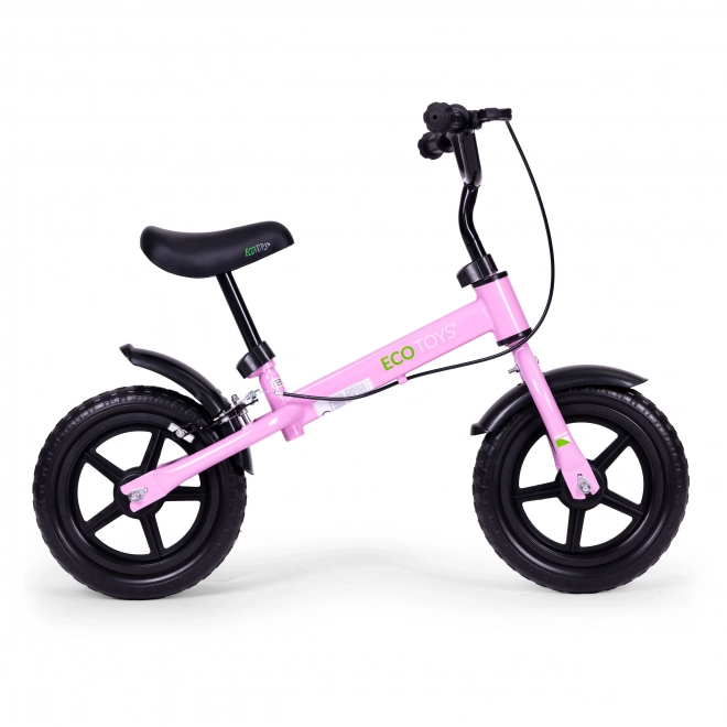 Bici senza pedali con freno per bambini ECOTOYS rosa