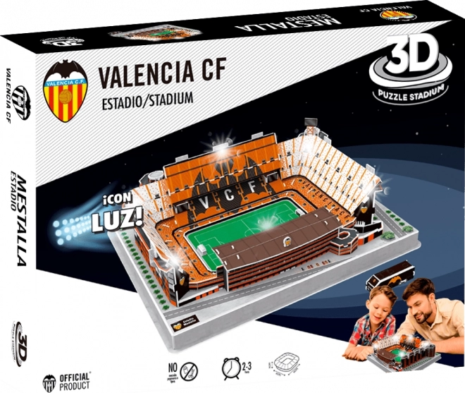 Puzzle 3D Stadio Mestalla FC Valencia Luminoso