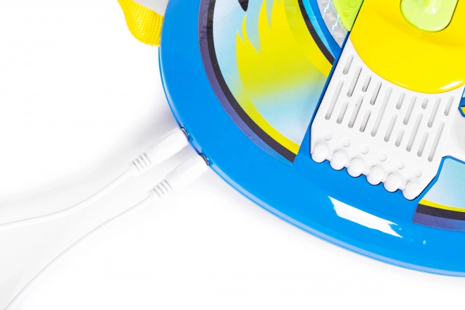 Chitarra Elettrica E Microfono Con Supporto Per Bambini Blu