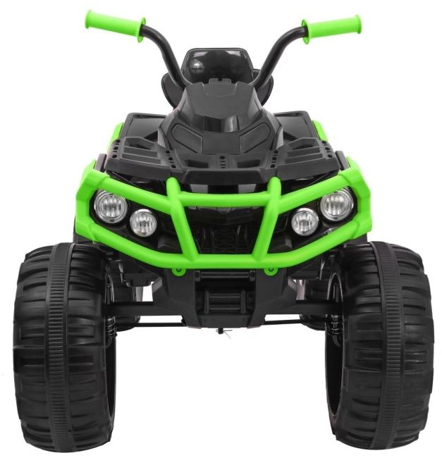 Quadriciclo a batteria per bambini nero/verde + ruote EVA + radio MP3 + LED + avvio lento