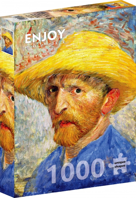 Puzzle ENJOY Vincent Van Gogh Autoritratto con Cappello di Paglia 1000 Pezzi