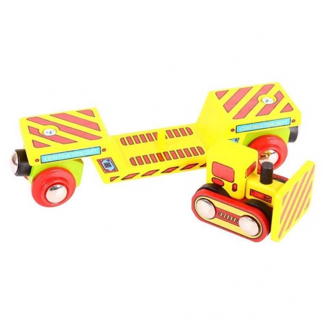 Vagone con Bulldozer Bigjigs Rail