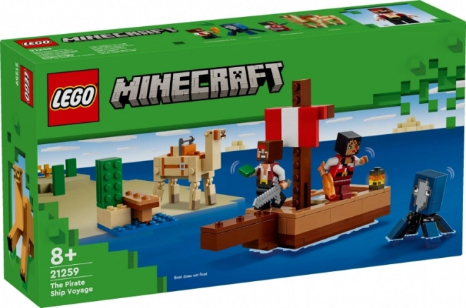 Avventura marina LEGO Minecraft con nave dei pirati