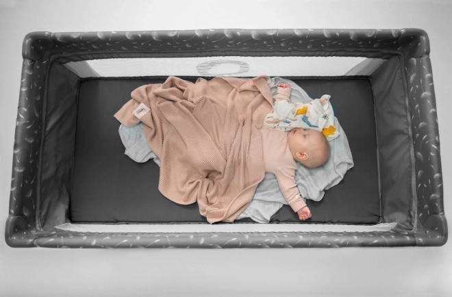 Lettino da viaggio per bambini Lionelo Stefi Plus grigio bianco