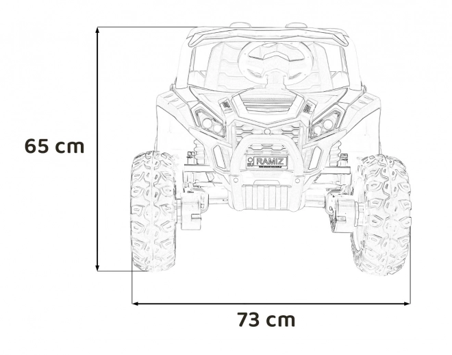 Auto elettrico per bambini Buggy UTV 2000M Racing Verde