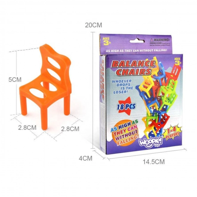 Gioco di abilità sedie in equilibrio per bambini