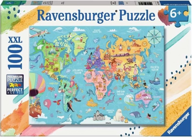 Puzzle Mappa del Mondo XXL Ravensburger