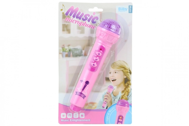 Microfono rosa a batteria