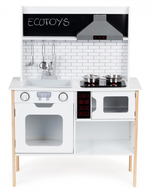 Cucina in legno per bambini Ecotoys con suoni e luci