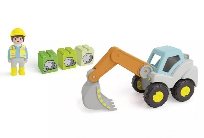 Set da Costruzione Junior con Mini Figura Escavatore