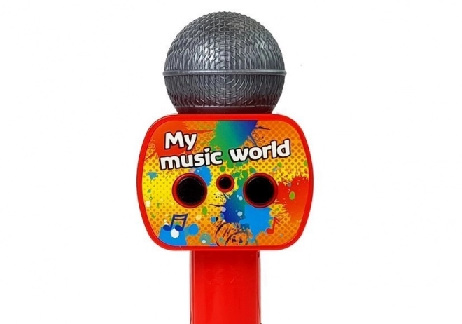 Microfono karaoke per bambini rosso wireless con altoparlante Bluetooth