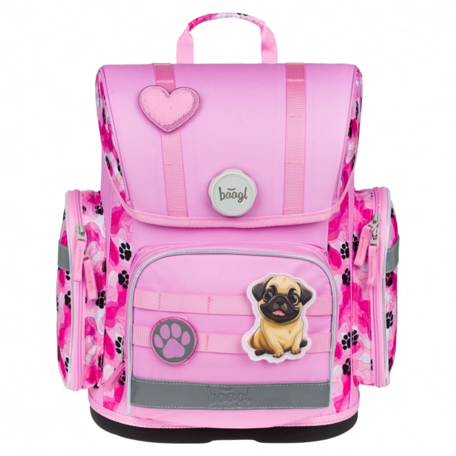 Set di articoli scolastici BAGGL Tlapky: zaino, astuccio e sacchetto
