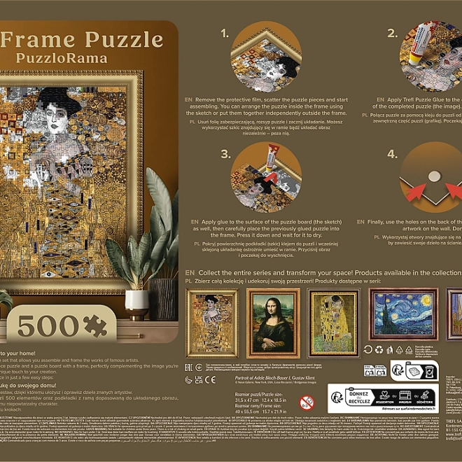 TREFL Puzzle Tela Stile Adele Bloch-Bauer I 500 Pezzi