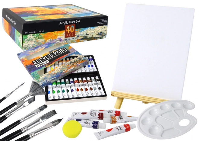 Set di pittura acrilica con accessori 40 colori