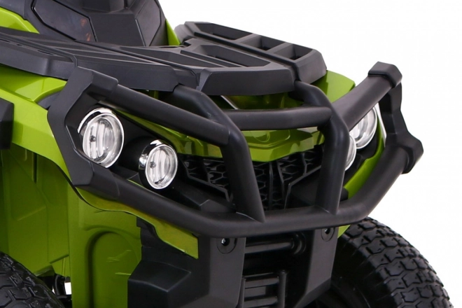 Quadriciclo ATV per bambini a batteria Air Quad Verde + ruote gonfiabili + radio MP3 + avvio lento