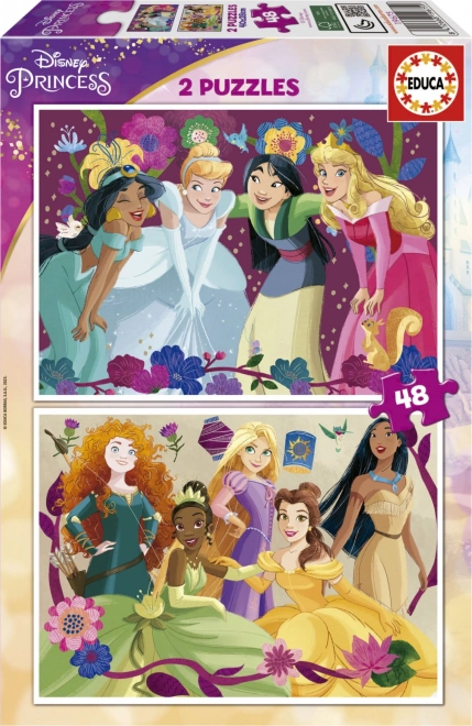 Puzzle EDUCA Principesse Disney 2x48 pezzi