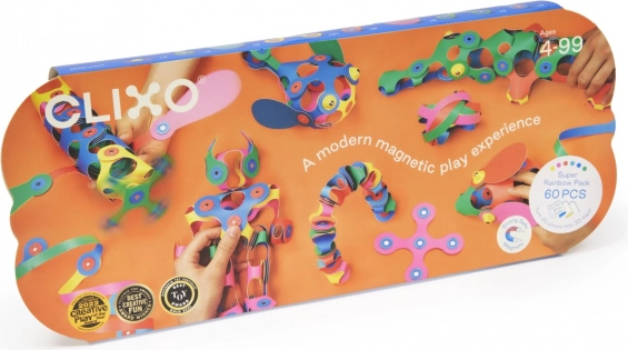 Clixo Super Rainbow - Costruzione Magnetica 60 Pezzi