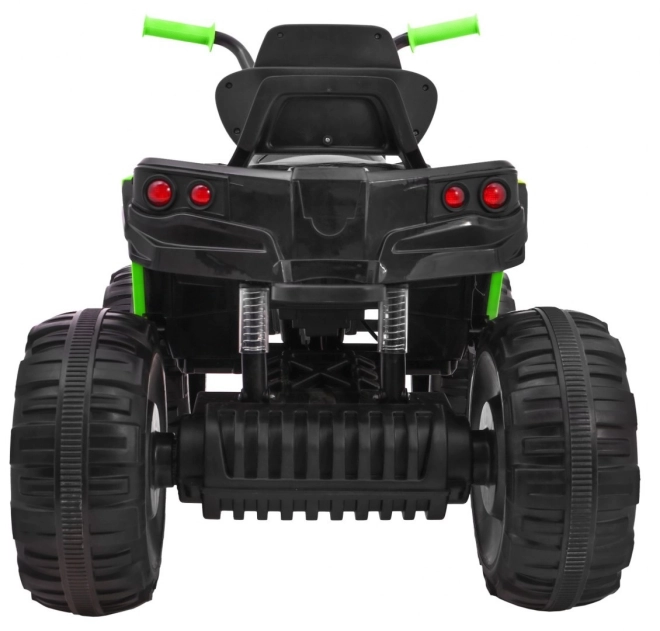 Quadriciclo a batteria per bambini nero/verde + ruote EVA + radio MP3 + LED + avvio lento