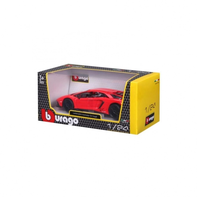 Lamborghini Aventador LP 750-4 SV Rosso Scala 1:24