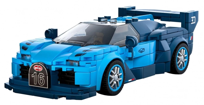 Set costruzione auto sportiva blu