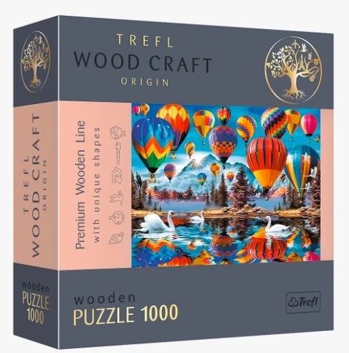 Puzzle Legno Craft Origin a Doppia Faccia TREFL - Mongolfiere Colorate 1000 pezzi