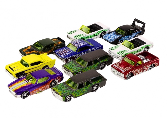 Set di Automobiline in Metallo 1:64 - 10 Pezzi