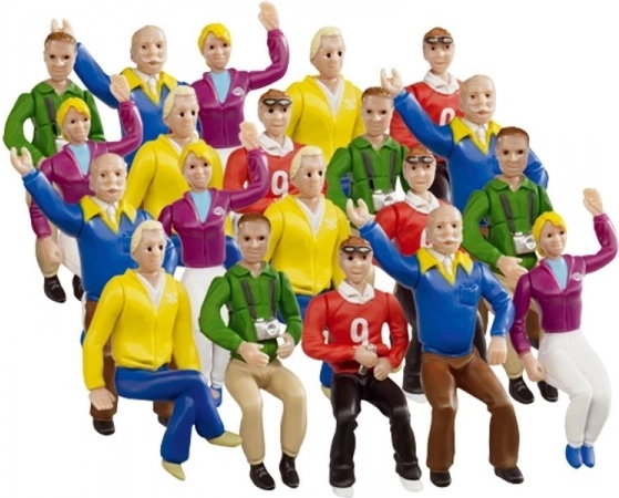 Figure di tifosi per tribuna principale 1:32 – set di 20 personaggi seduti