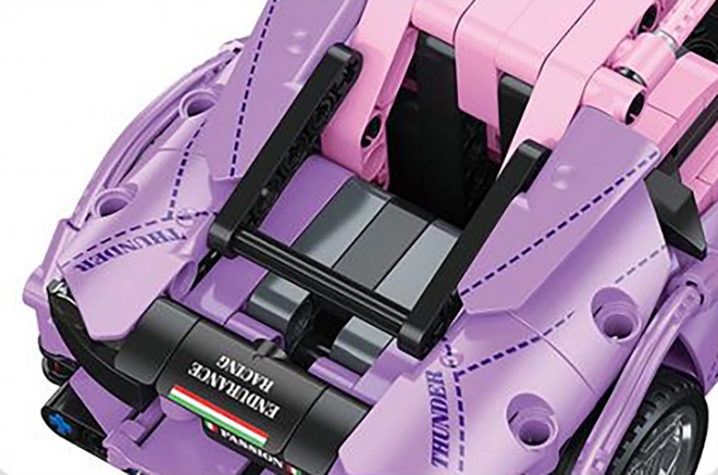 Set costruzioni auto sportiva rosa