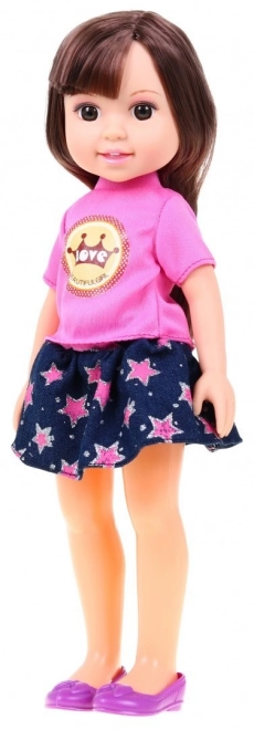 Grande bambola da acconciare per bambini 3+ bruna con 2 vestiti e accessori