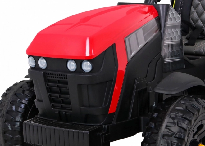 Trattore titanio con rimorchio Rosso