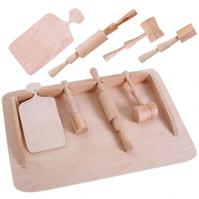 Set cucina in legno con accessori per bambini