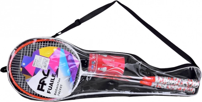Set completo per badminton con racchette e volani in custodia