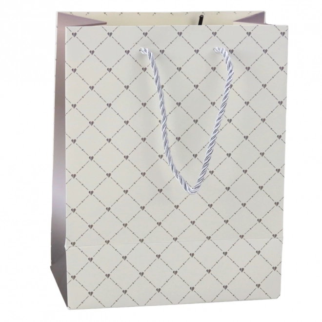 Borsa regalo di carta con cuoricini lucidi